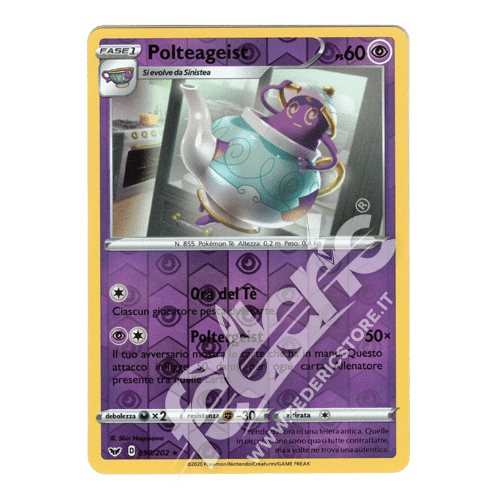 Polteageist ® Scudo e Spada 090/202 ® Rara ® Pokemon Italiano
