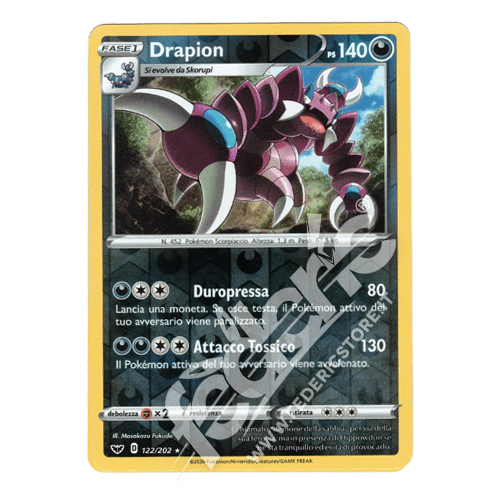 122-202 Drapion Rara Reverse (IT) - MINT