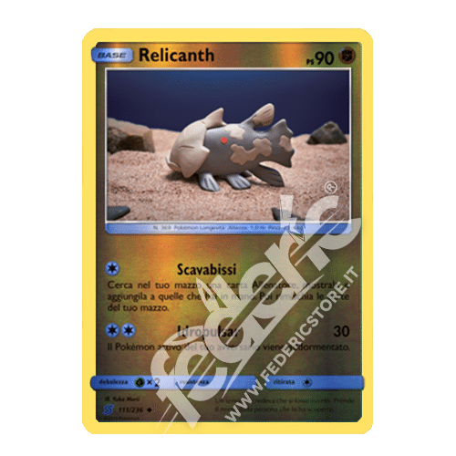 Relicanth ® Sintonia Mentale 111/236 ® Reverse Holo Foil ® Pokemon ® Italiano 
