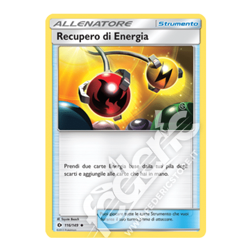 Carta Pokemon Sole e Luna ITA RECUPERO DI ENERGIA 116/149 Non Comune 