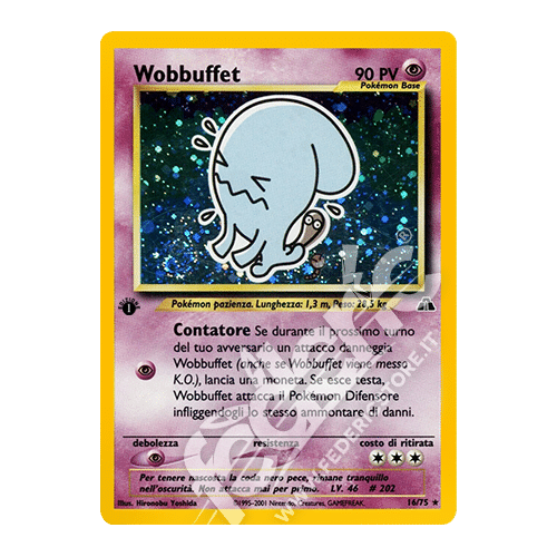 016-075 Wobbuffet Holo Prima Edizione (IT) - MINT