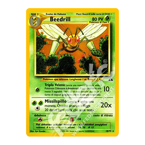 018-075 Beedrill Rara Unlimited (IT) - MINT