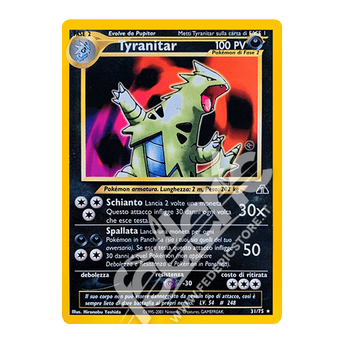 031-075 Tyranitar Rara Unlimited (IT) - MINT