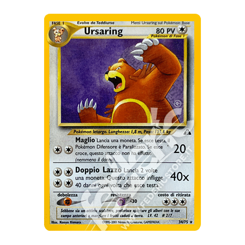 034-075 Ursaring Rara Unlimited (IT) - MINT