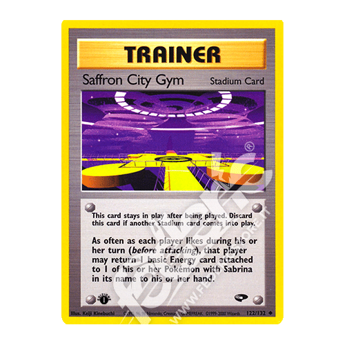 122132 Saffron City Gym Non Comune Prima Edizione (ENG) MINT