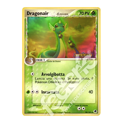 028-101 Dragonair δ Specie Delta Non Comune Reverse Foil Stamp (IT) - MINT