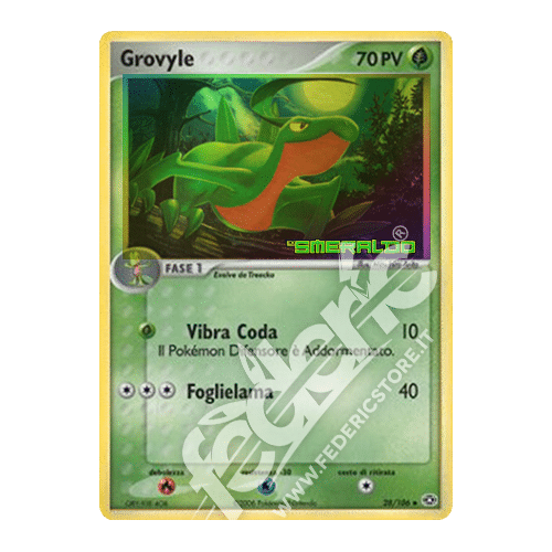 028-106 Grovyle Non Comune Reverse Foil Stamp (IT) - MINT