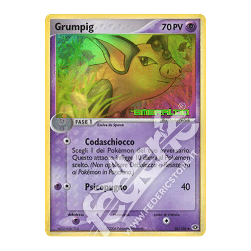 030-106 Grumpig Non Comune Reverse Foil Stamp (IT) - MINT