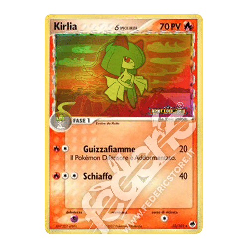 033-101 Kirlia δ Specie Delta Non Comune Reverse Foil Stamp (IT) - MINT