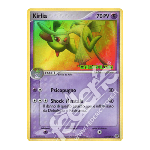 033-106 Kirlia Non Comune Reverse Foil Stamp (IT) - MINT