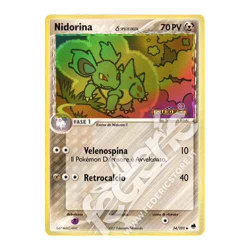 034-101 Nidorina δ Specie Delta Non Comune Reverse Foil Stamp (IT) - MINT