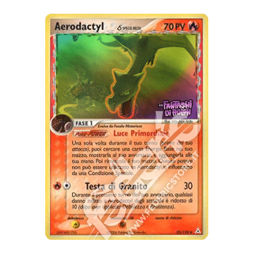 035-110 Aerodactyl δ Specie Delta Non Comune Reverse Foil Stamp (IT) - MINT