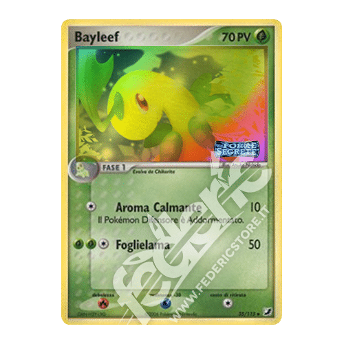 035-115 Bayleef Non Comune Reverse Foil Stamp (IT) - MINT