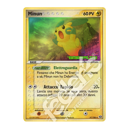 037-106 Minun Non Comune Reverse Foil Stamp (IT) - MINT