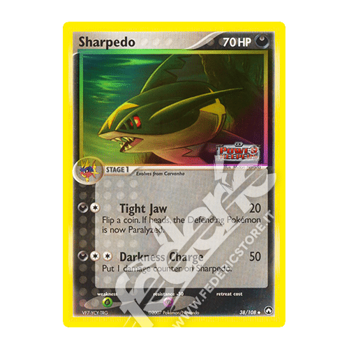 038-108 Sharpedo Non Comune Reverse Foil Stamp (ENG) - MINT