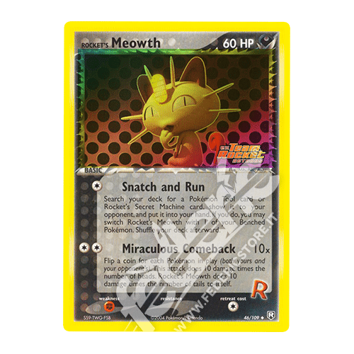 046-109 Rocket's Meowth Non Comune Reverse Foil Stamp (ENG) - MINT