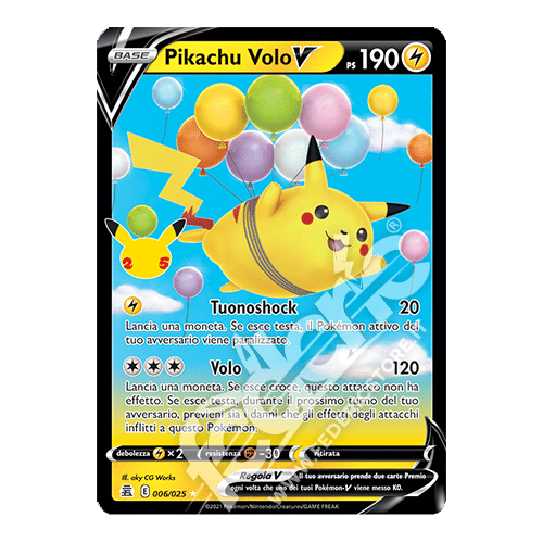 006-025 Pikachu Volo V (IT) - MINT