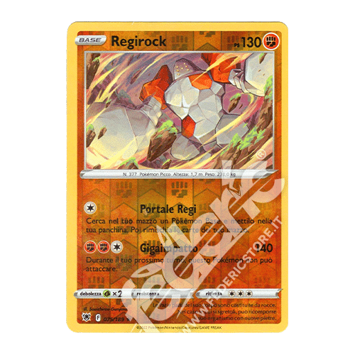 075-189 Regirock Rara Reverse (IT) - MINT