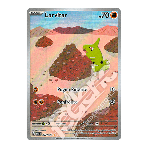 203-197 Larvitar Illustrazione Rara (IT) - MINT