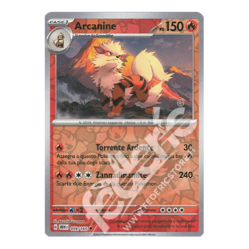 059-165 Arcanine Non Comune Reverse (IT) - MINT