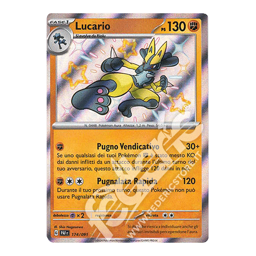 174-091 Lucario Shiny (IT) - MINT