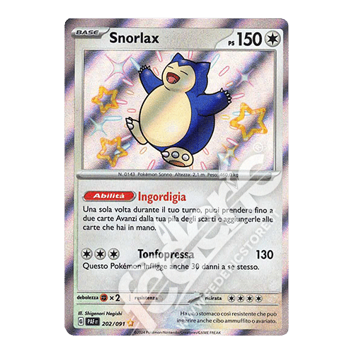 202-091 Snorlax Shiny (IT) - MINT