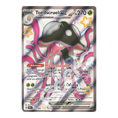 213-091 Toedscruel ex Full Art Ultrarara Shiny (IT) - MINT