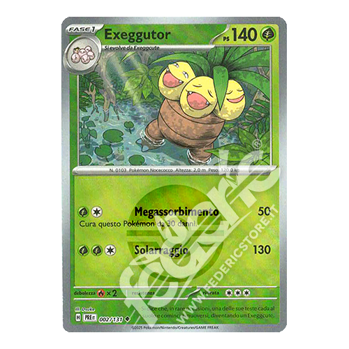 002-131 Exeggutor Non Comune Reverse Poke Ball (IT) - MINT