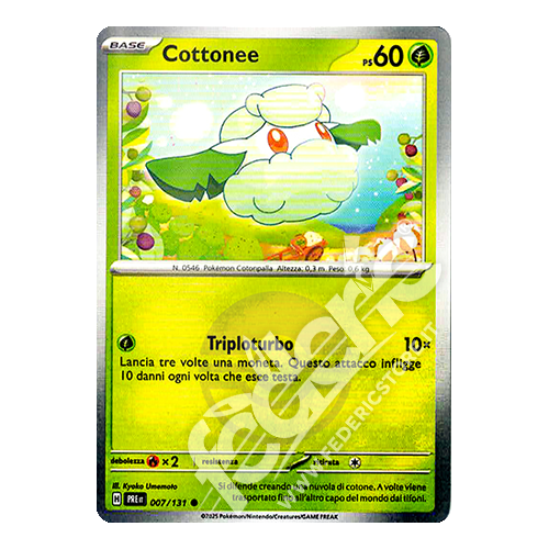 007-131 Cottonee Comune Reverse Poke Ball (IT) - MINT