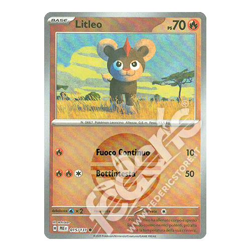 015-131 Litleo Comune Reverse Poke Ball (IT) - MINT