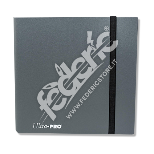 PRO-Binder Album Ultra Pro - Smoke Grey con Chiusura Elastica: 12 Tasche 40 Pagine