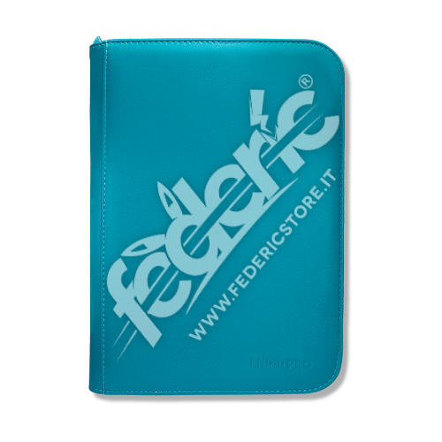 PRO-Binder Album Ultra Pro - Teal con Chiusura a ZIP: 4 Tasche 40 Pagine