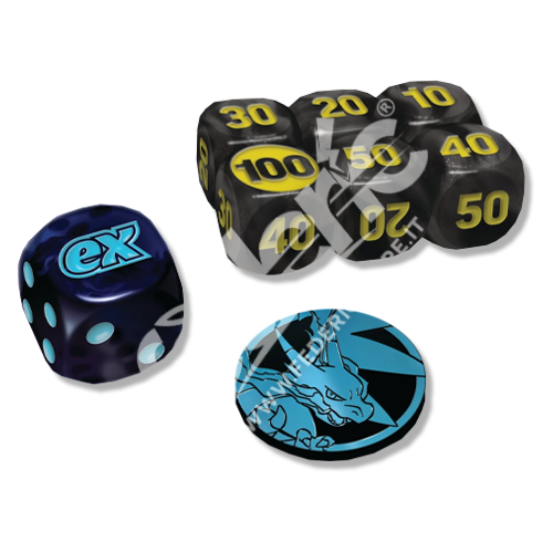 Dado Standard con Sei Segnalini Danno Pokemon Fiamme Spettrali