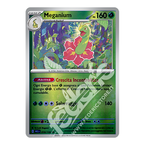 010-132 Meganium Rara Reverse (IT) - MINT