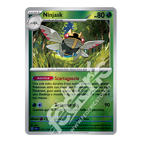 017-132 Ninjask Non Comune Reverse (IT) - MINT