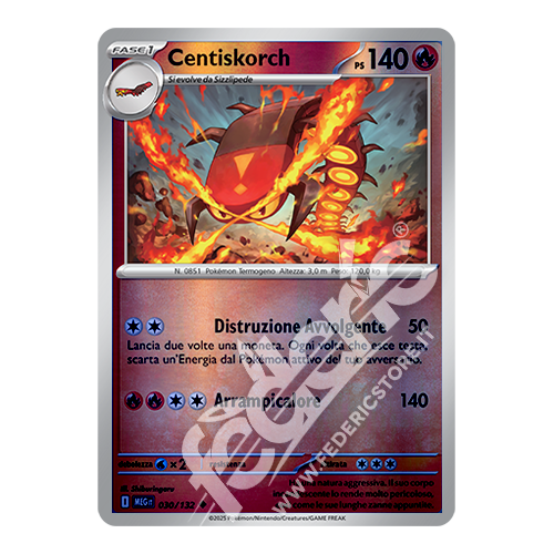 030-132 Centiskorch Non Comune Reverse (IT) - MINT