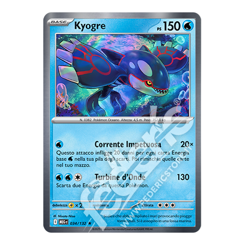 034-132 Kyogre Holo (IT) - MINT