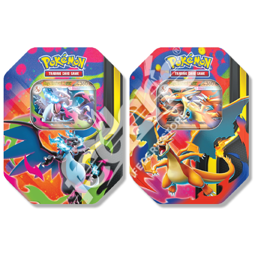 Duo Tin da Collezione Mega Charizard: Mega Charizard X-ex e Mega Charizard Y-ex (IT)